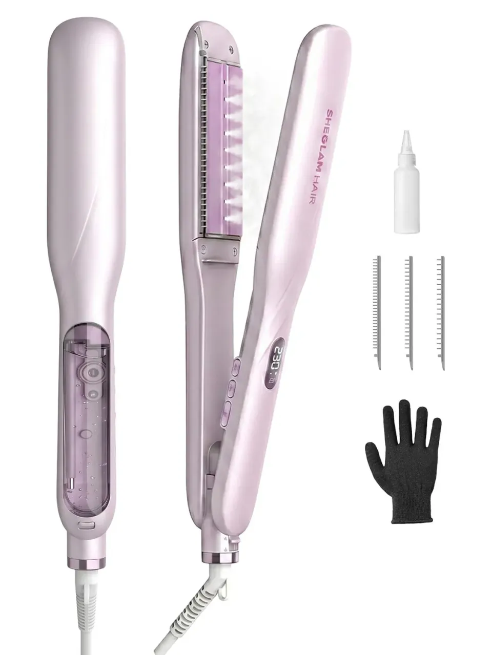 SHEGLAM Lisseur Vapeur céramique 38 mm 230°C