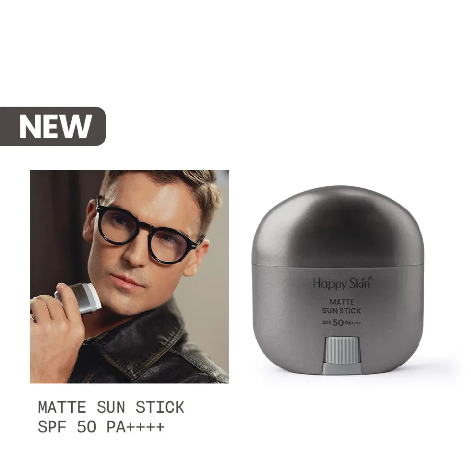 Happy Skin x David stick solaire mat SPF50 PA++++ invisible