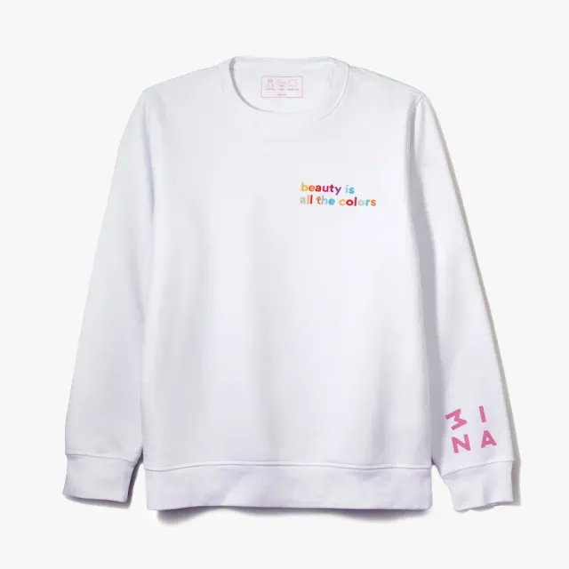 3INA Sudadera sweat coton bio broderie All The Colours unisexe