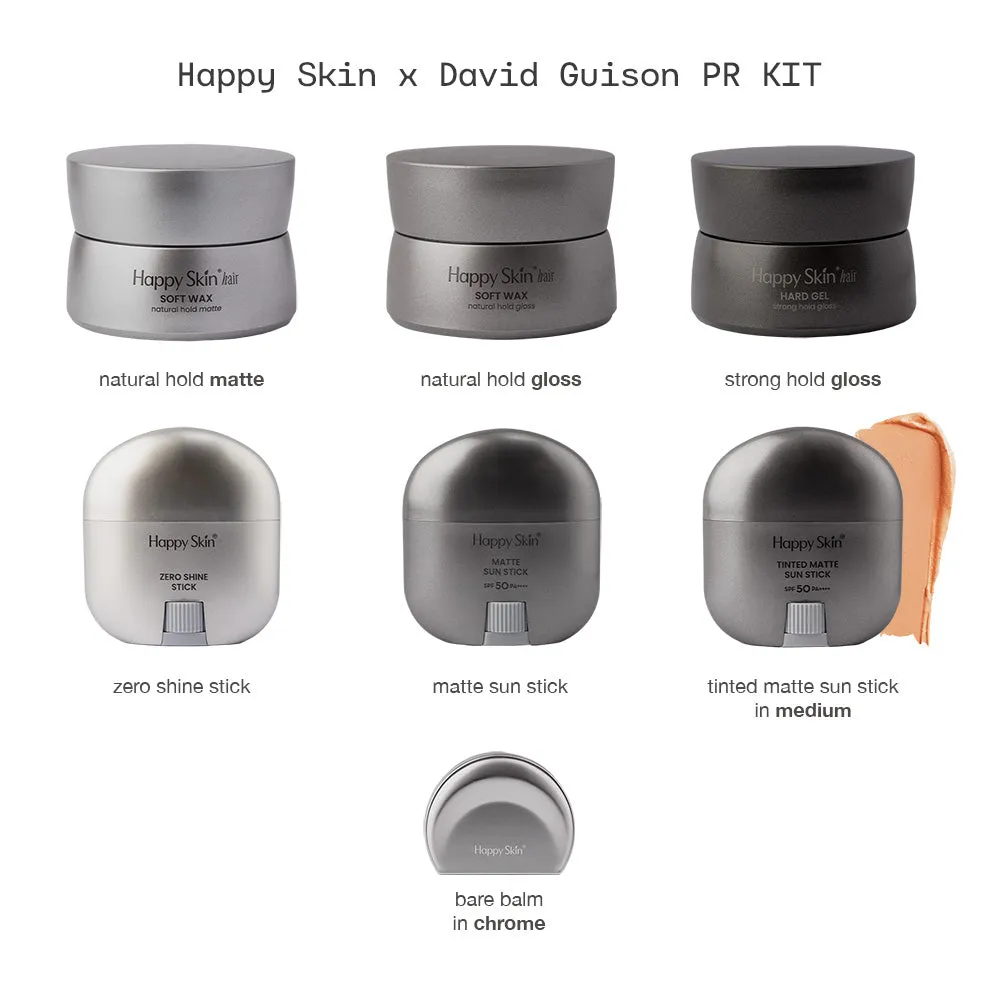 Happy Skin x David PR Kit coffret coiffage mat 7 pièces