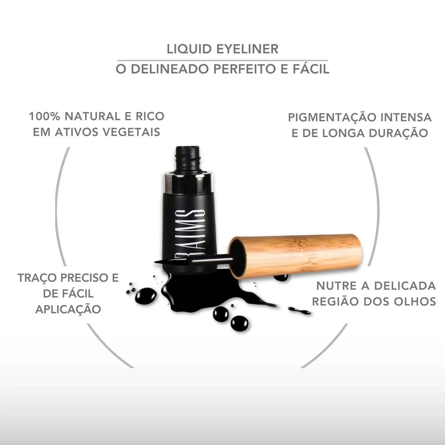 Baims Liquid Eyeliner eye-liner noir 10 Black 8 ml
