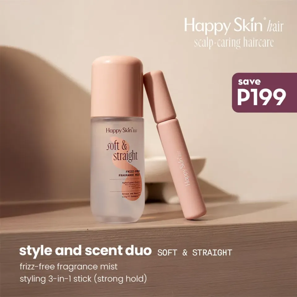 Happy Skin Hair Style and Scent Duo Soft & Straight coffret