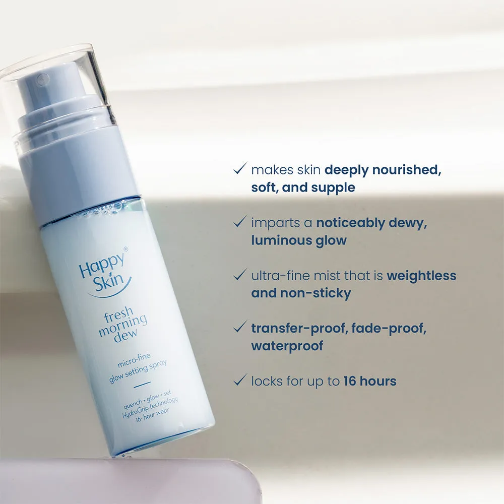 Happy Skin Fresh Morning Dew spray fixateur glow mini tenue 16h