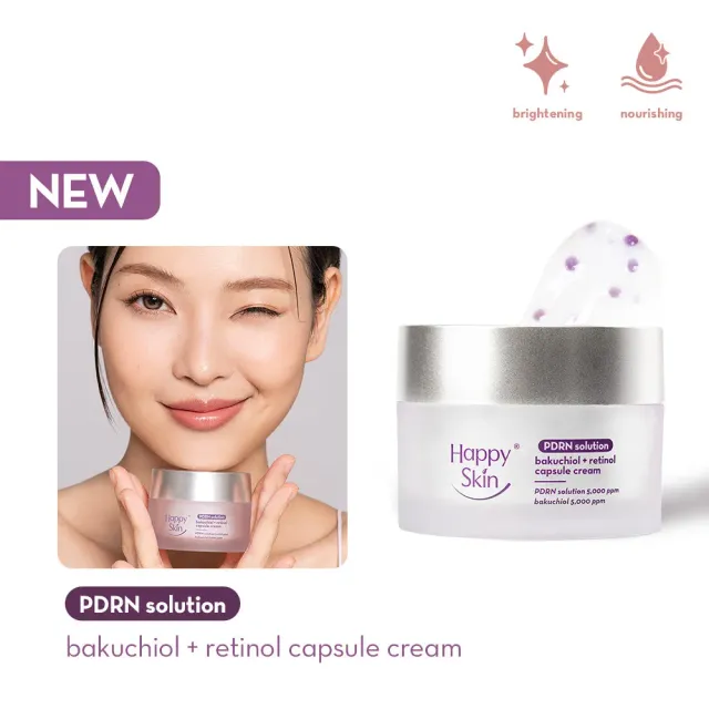 Happy Skin PDRN Bakuchiol Retinol crème capsules éclat