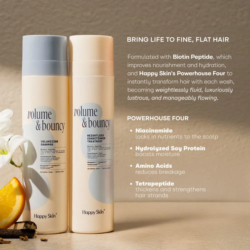 Happy Skin Hair Volume & Bouncy shampooing volumateur sans sulfate