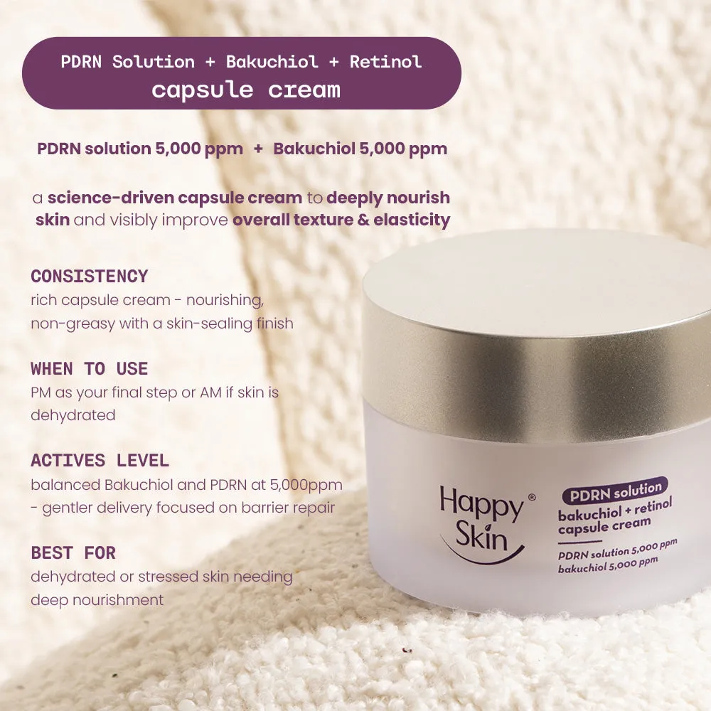 Happy Skin PDRN Solution Bakuchiol Rétinol coffret soin sérum + crème