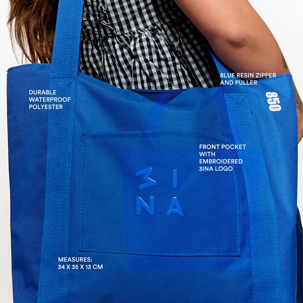 3INA 850 sac tote bag bleu électrique waterproof