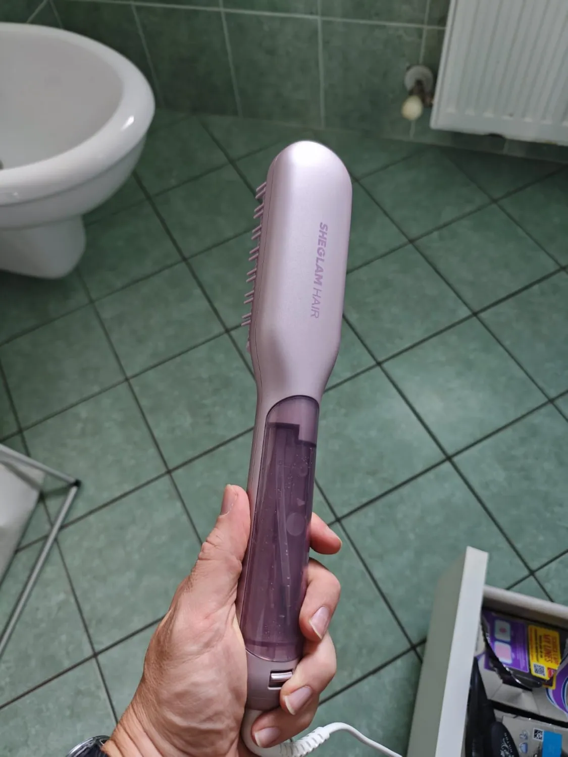 SHEGLAM Brosse Lissante Vapeur 3-en-1 céramique cheveux secs