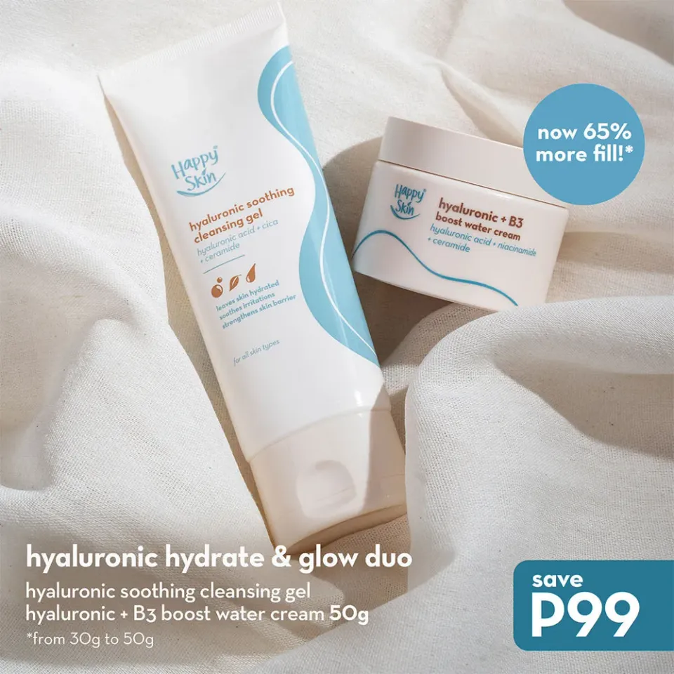 Happy Skin Hyaluronic Hydrate & Glow Duo coffret gel + crème hydratant
