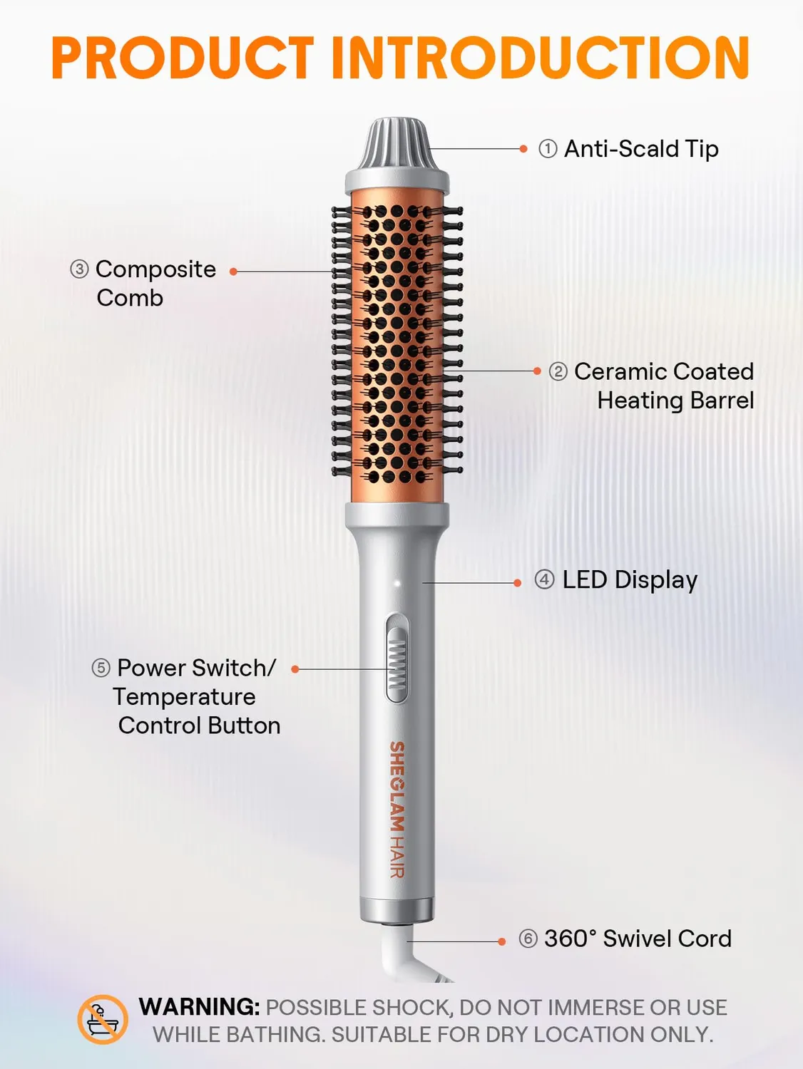 SHEGLAM It-Curl brosse air chaud 32 mm volume