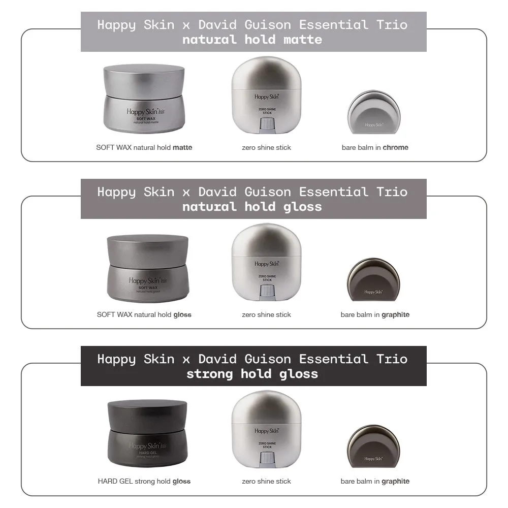 Happy Skin x David Essential Trio coffret homme 3 soins