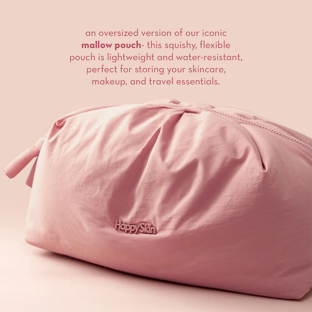 Happy Skin Oversized Mallow Pouch trousse maquillage mauve matelassée