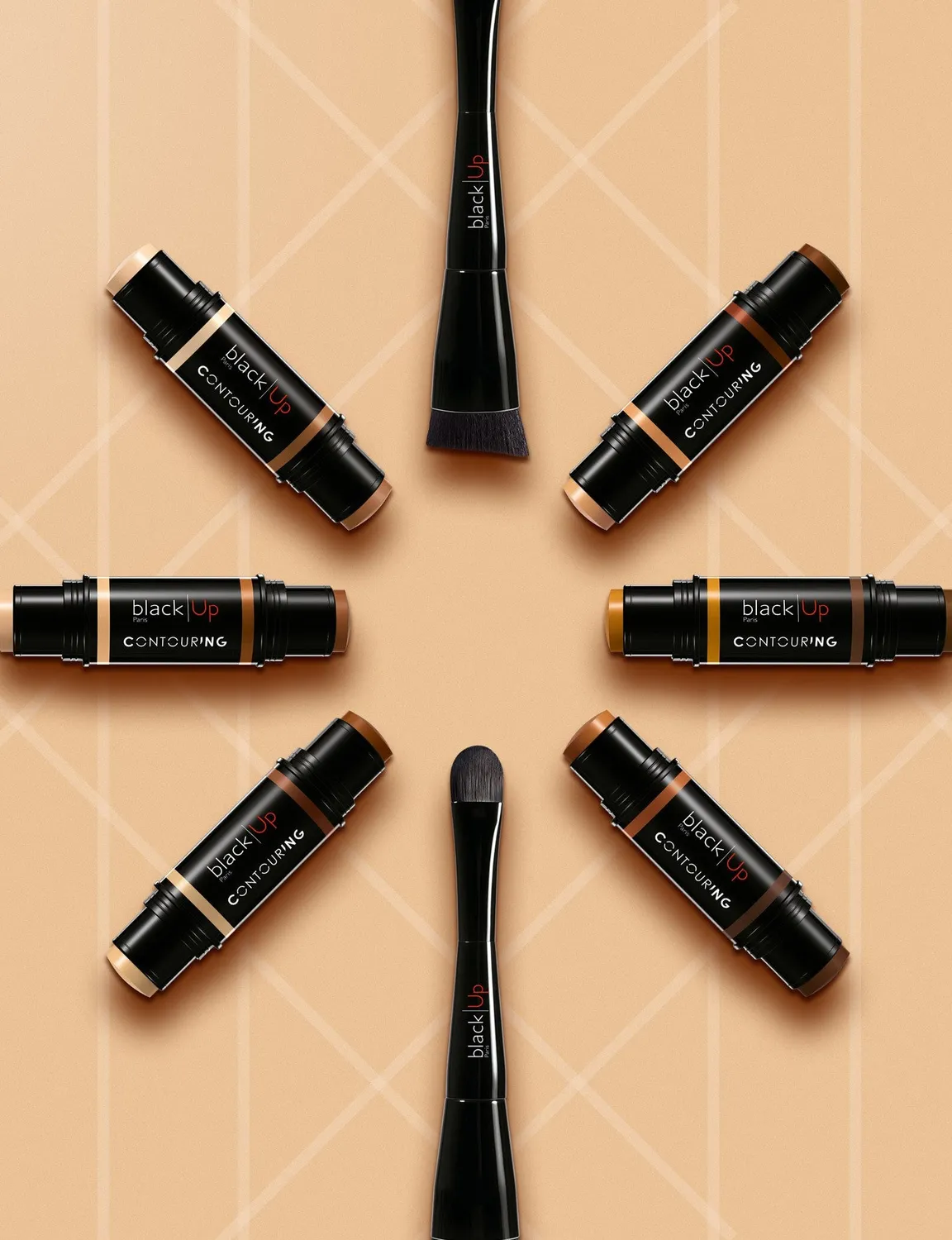Black Up Contouring pinceau crème visage double embout