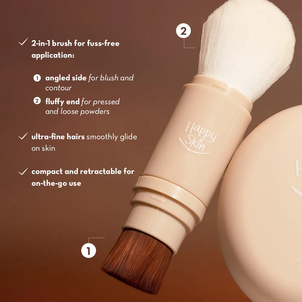 Happy Skin Dual Face Brush pinceau visage double embout rétractable