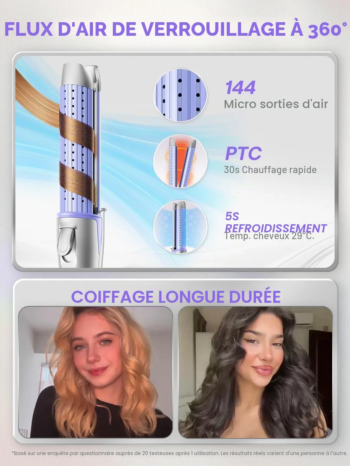 SHEGLAM Sleek Chic lisseur boucleur air froid céramique