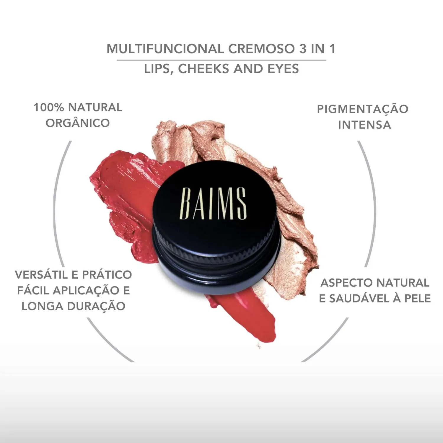 Baims Minimalist Pot 3-en-1 fard blush bio vitamine E