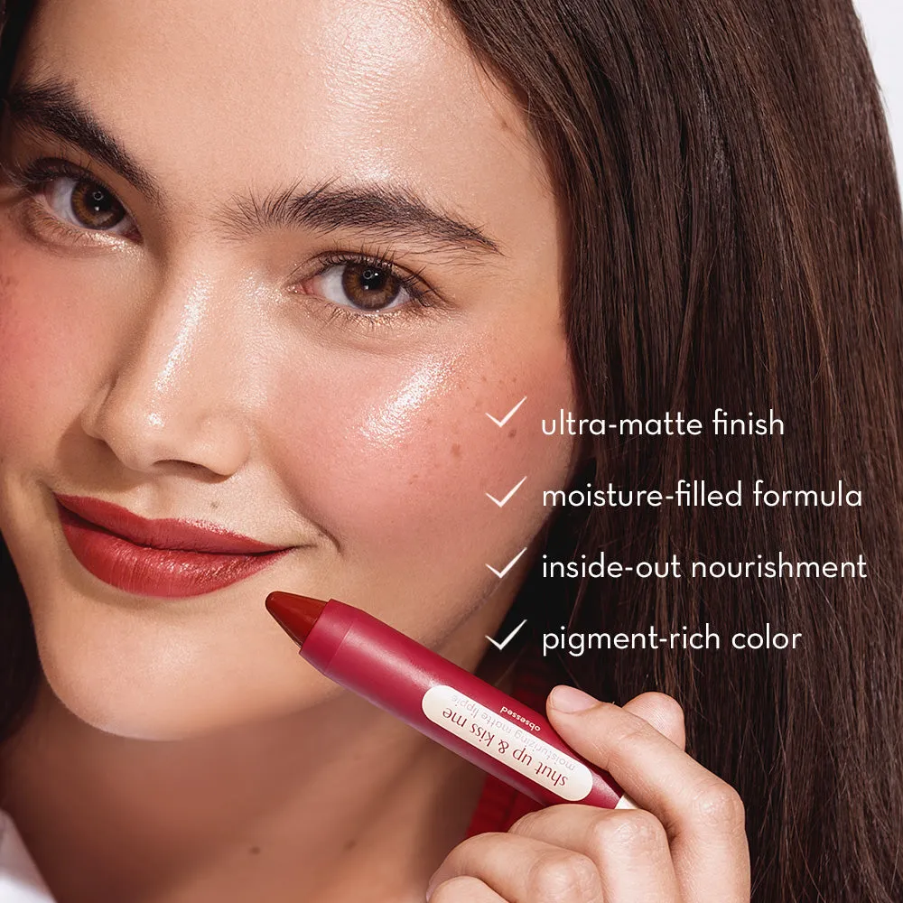 Happy Skin Shut Up and Kiss Me rouge à lèvres Obsessed mat