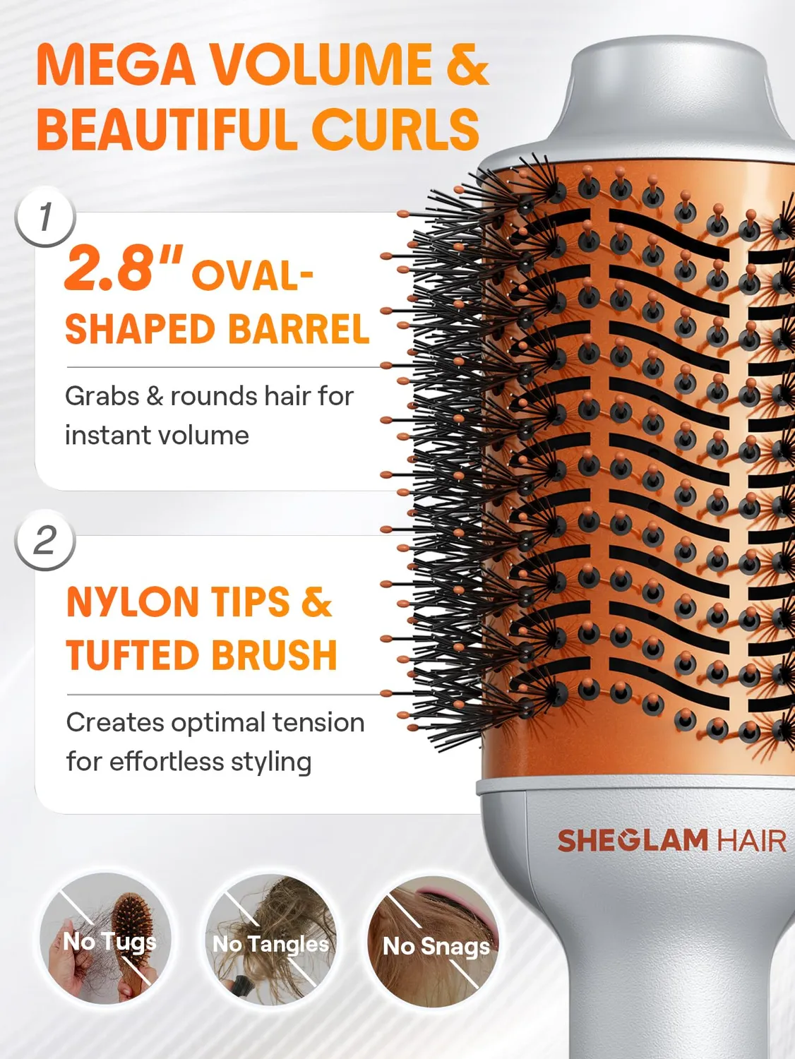 SHEGLAM Blowout Bliss brosse à air chaud 4-en-1 61mm 71mm