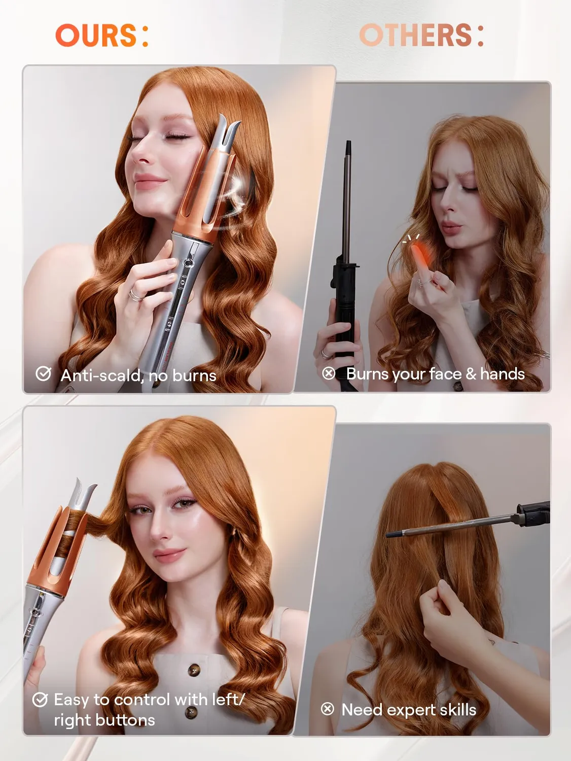SHEGLAM It-Curl fer à boucler automatique 25mm orange