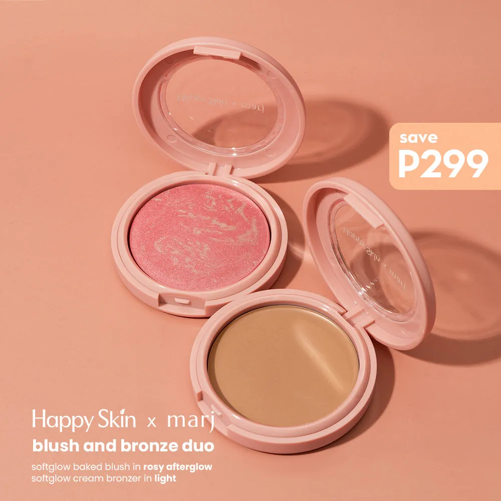 Happy Skin x Marj Duo Blush Bronze Rosy Afterglow Light