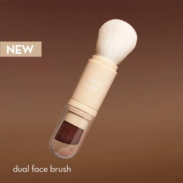 Happy Skin Dual Face Brush pinceau visage double embout rétractable