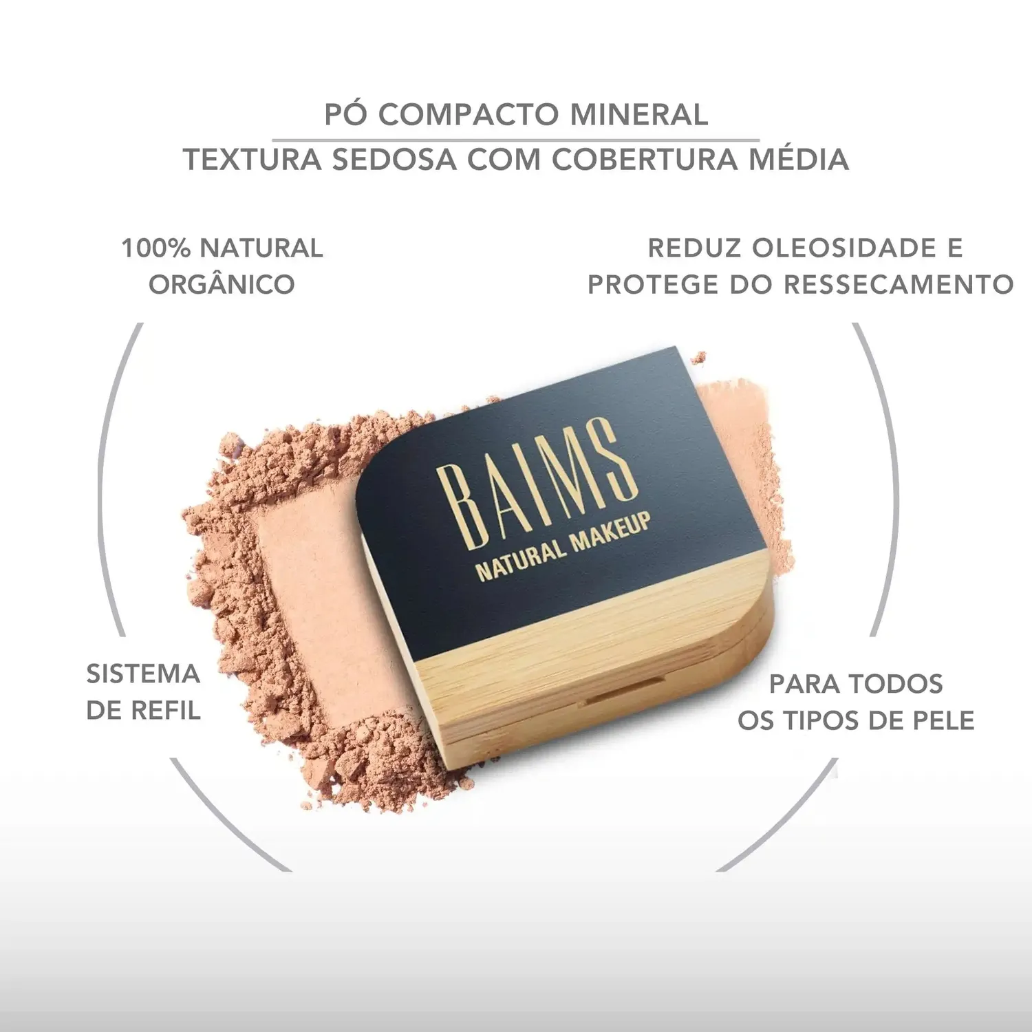 Baims Organic Cosmetics Poudre Minérale Compacte 10 Light