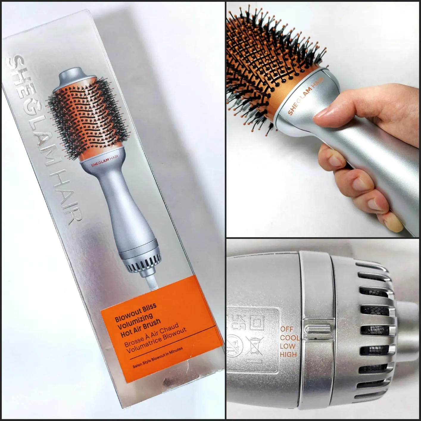 SHEGLAM Blowout Bliss brosse à air chaud 4-en-1 61mm 71mm