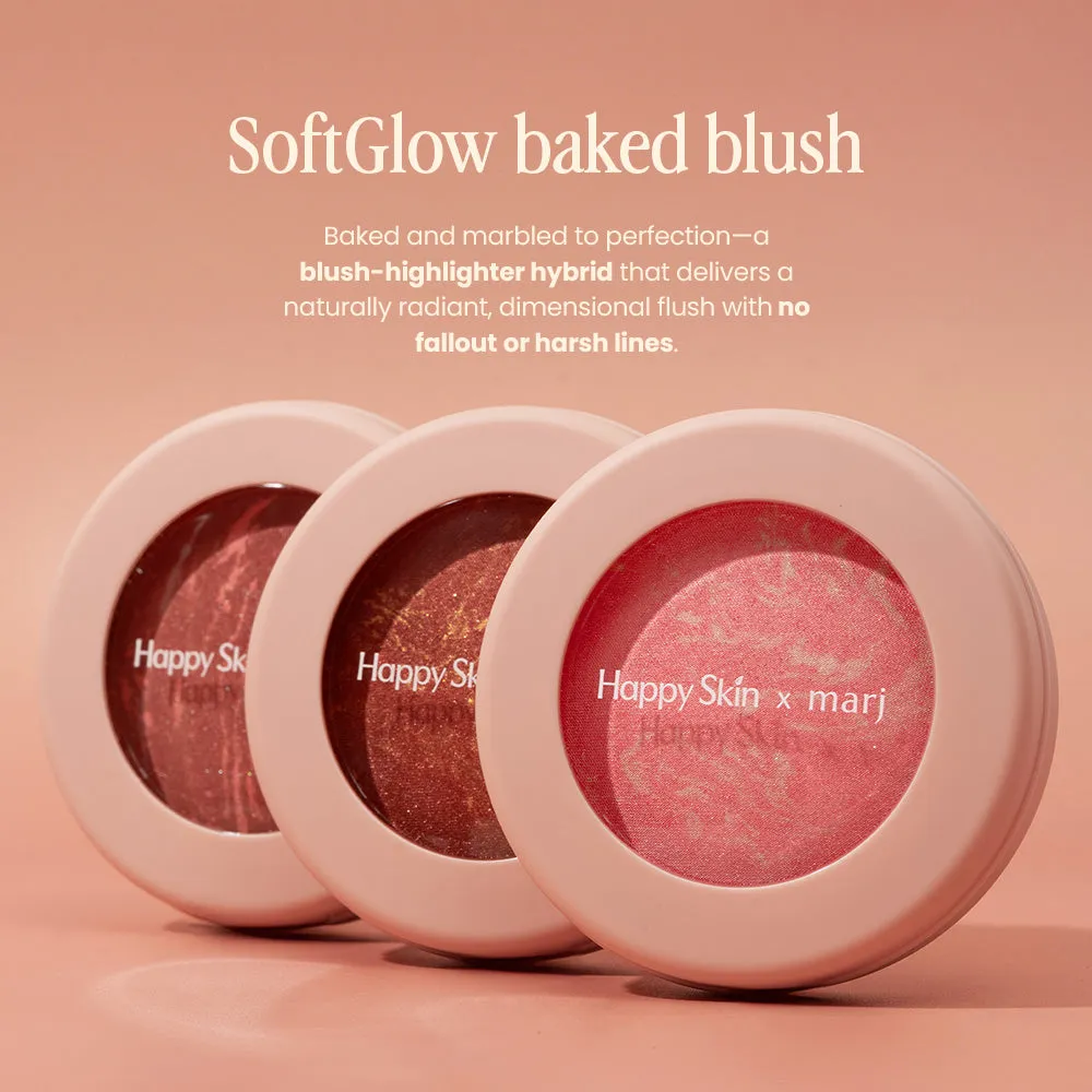 Happy Skin SoftGlow Blush Collection blush 3 teintes éclat