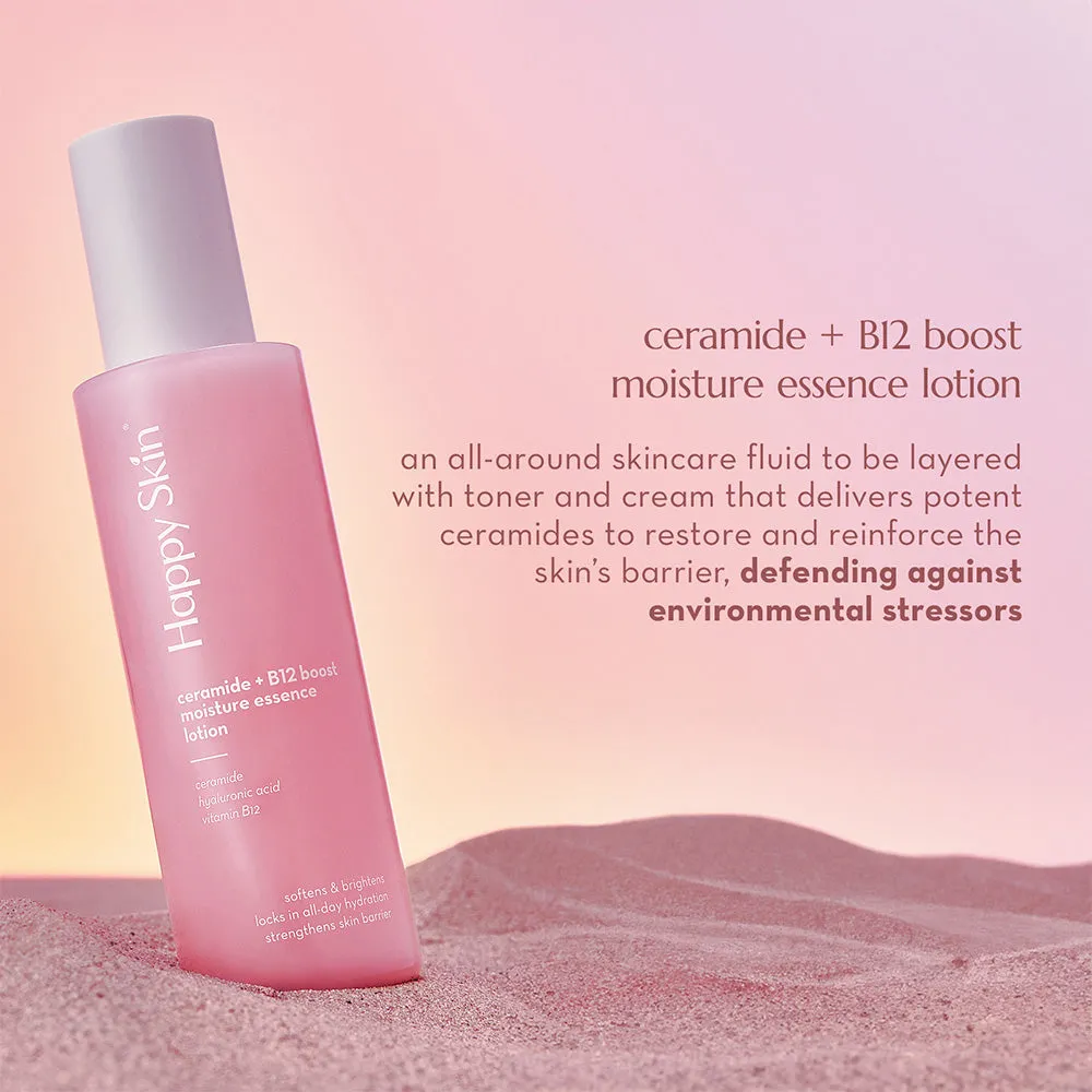 Happy Skin Ceramide + B12 Boost lotion essence hydratante
