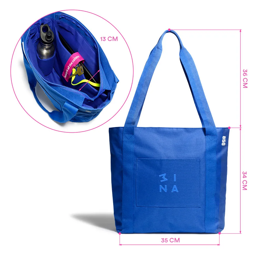 3INA 850 sac tote bag bleu électrique waterproof