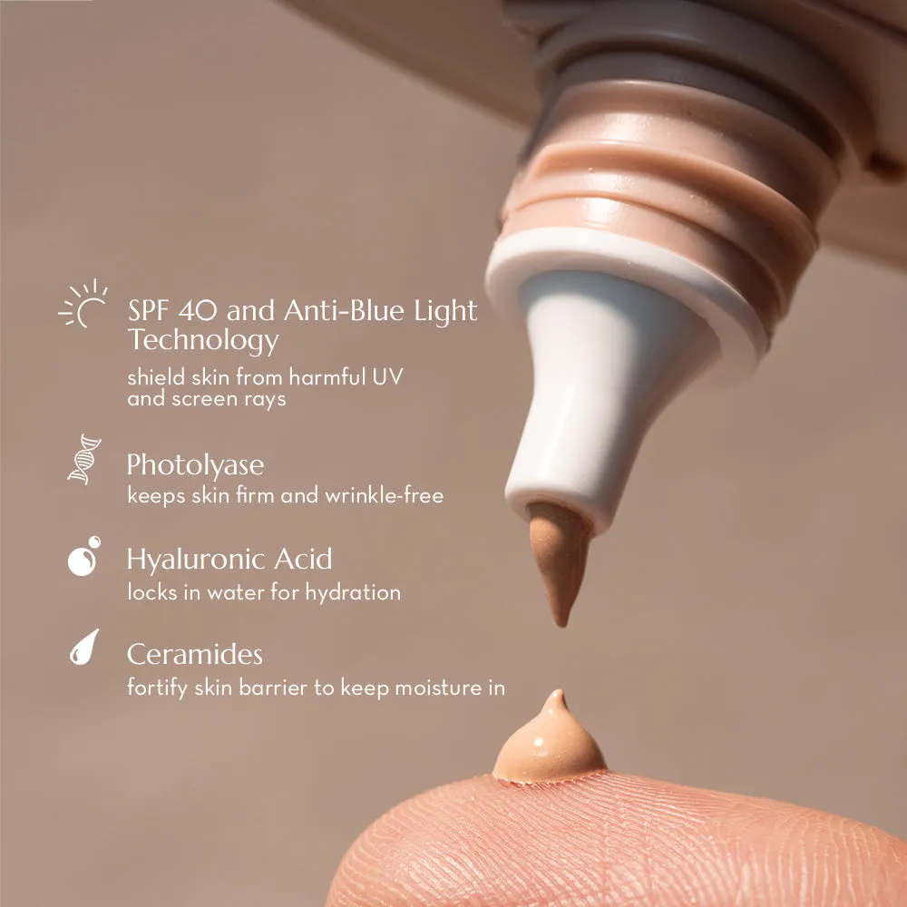 Happy Skin Rescue Me Tinted Matte Sun Gel Primer base SPF 40 Light Beige