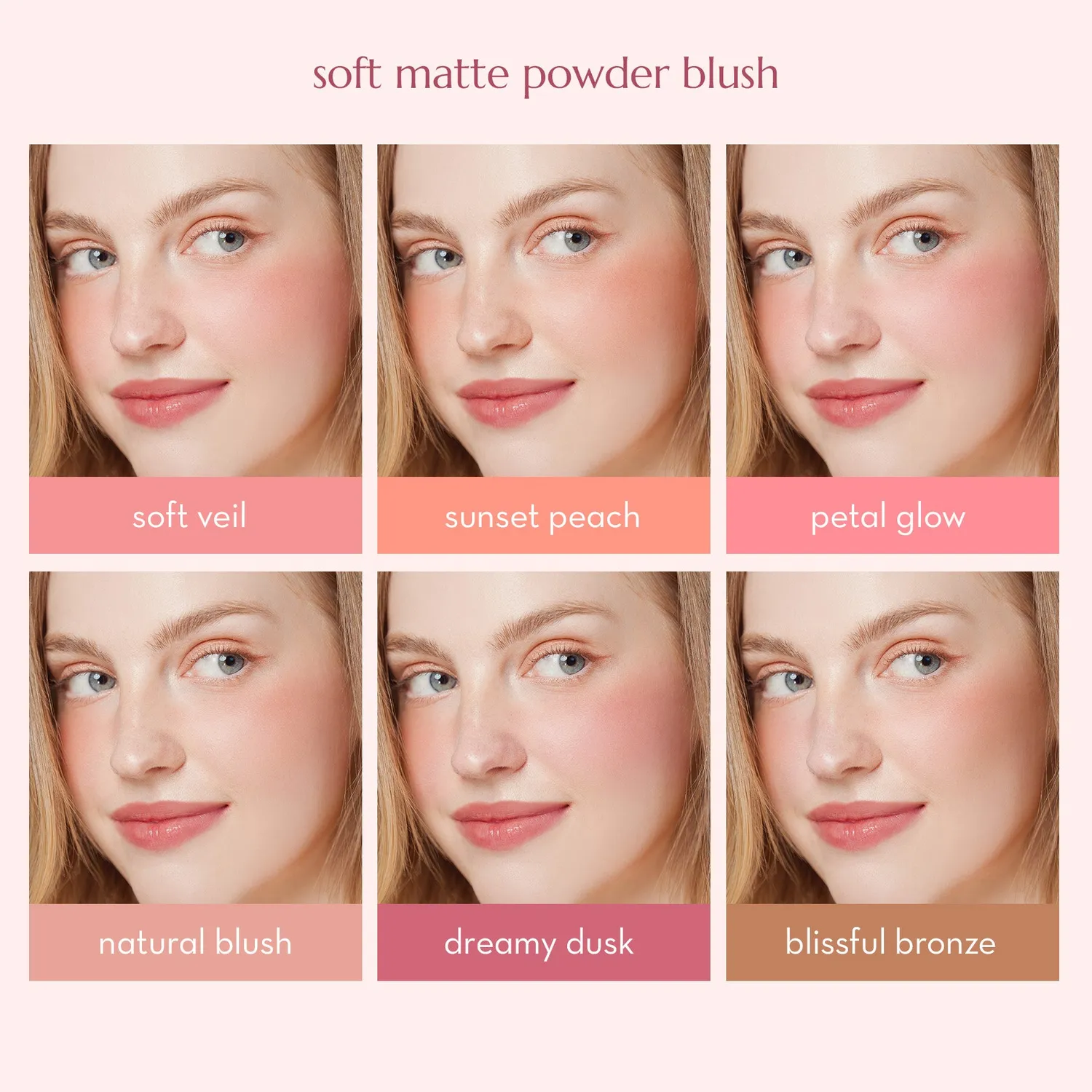 Happy Skin Second Skin Soft Matte blush poudre Blissful Bronze 12h