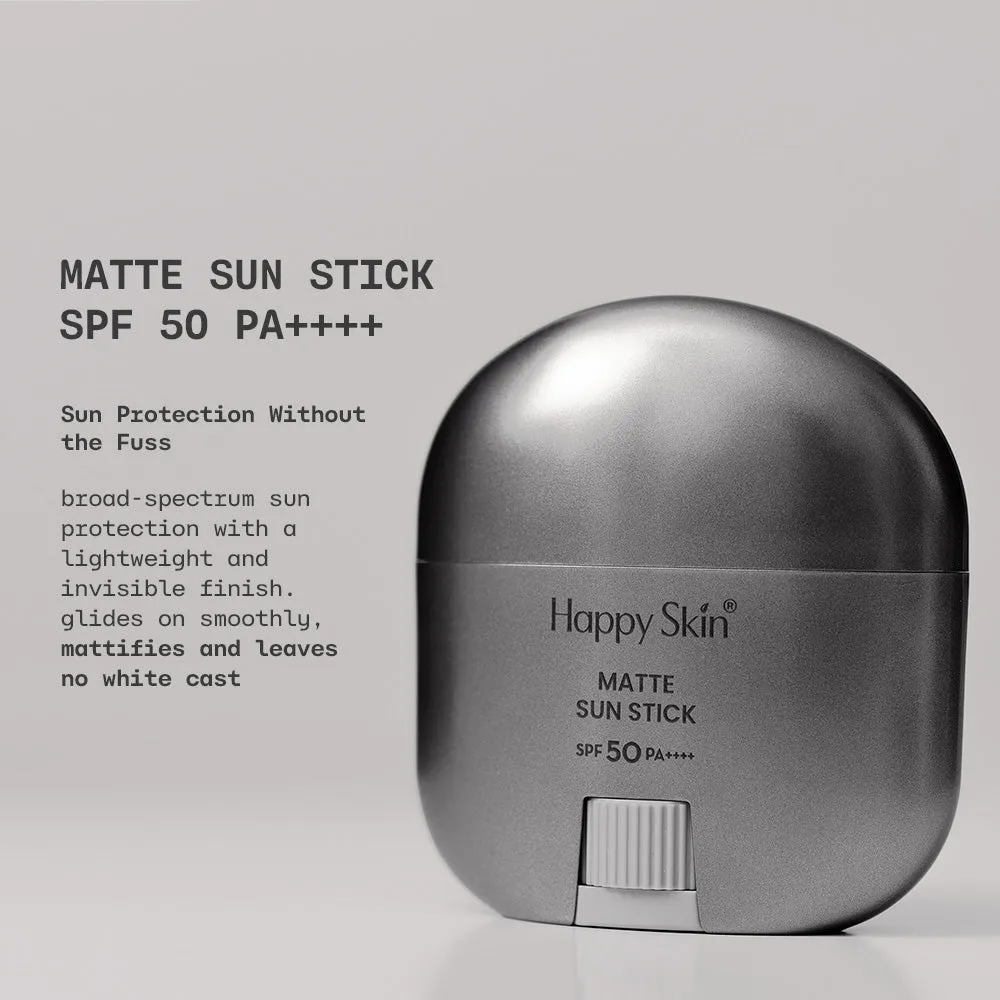 Happy Skin x David stick solaire mat SPF50 PA++++ invisible