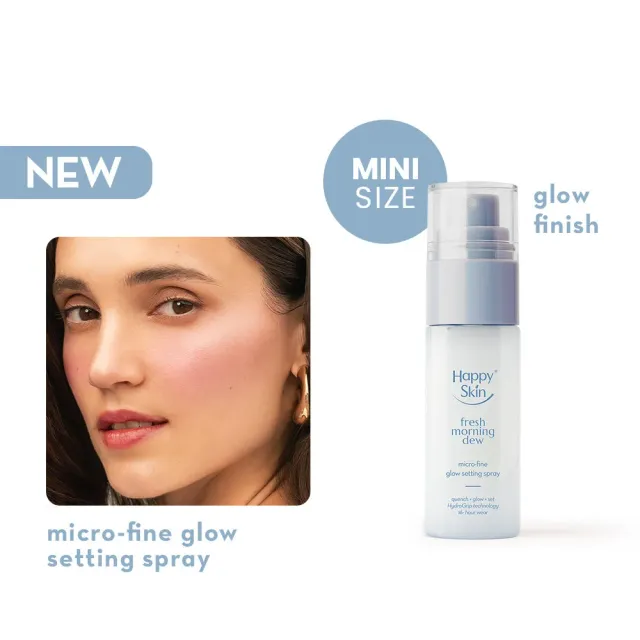 Happy Skin Fresh Morning Dew spray fixateur glow mini tenue 16h