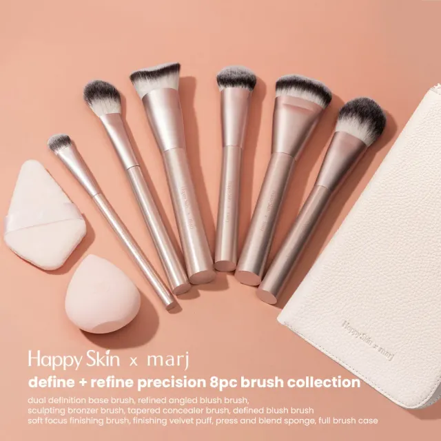 Happy Skin Define + Refine set 8 pinceaux maquillage végan