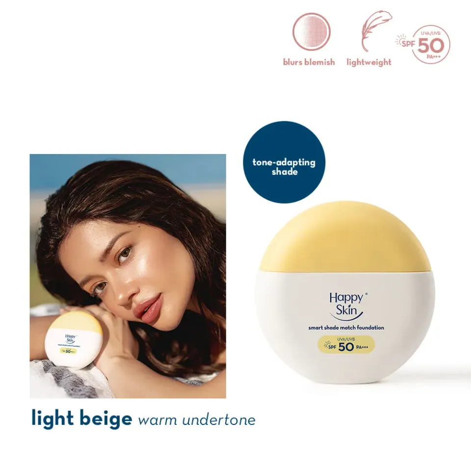 Happy Skin Smart Shade fond de teint SPF50 Light Beige