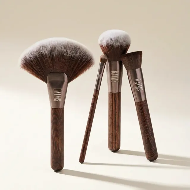 Baims Kit Pinceaux Luxus Vegan 4 Pièces Bois