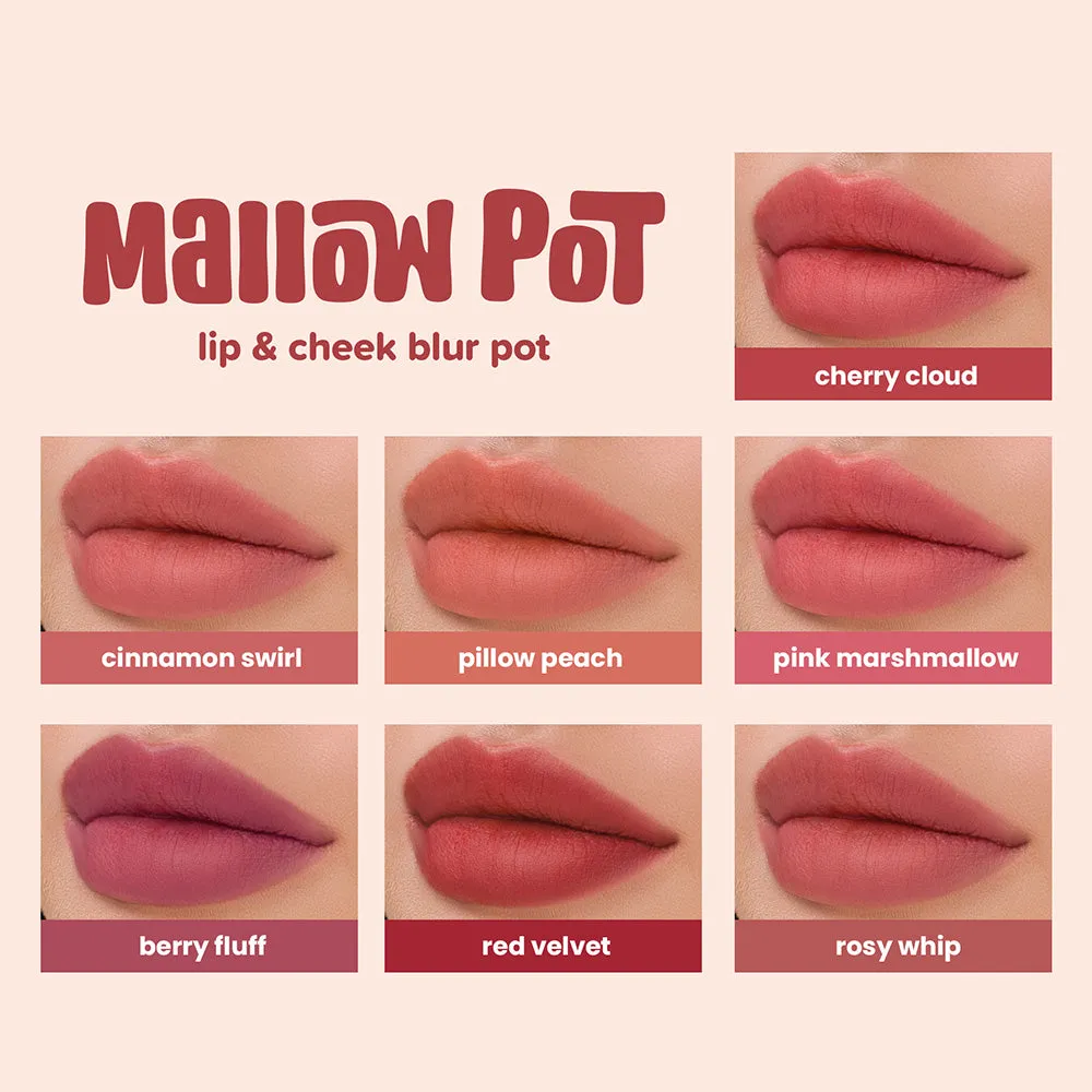 Happy Skin Mallow Pot fard lèvres joues Pink Marshmallow mat