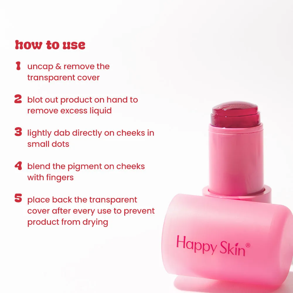 Happy Skin Jelly Blush gel teinte Fig fini frais lumineux