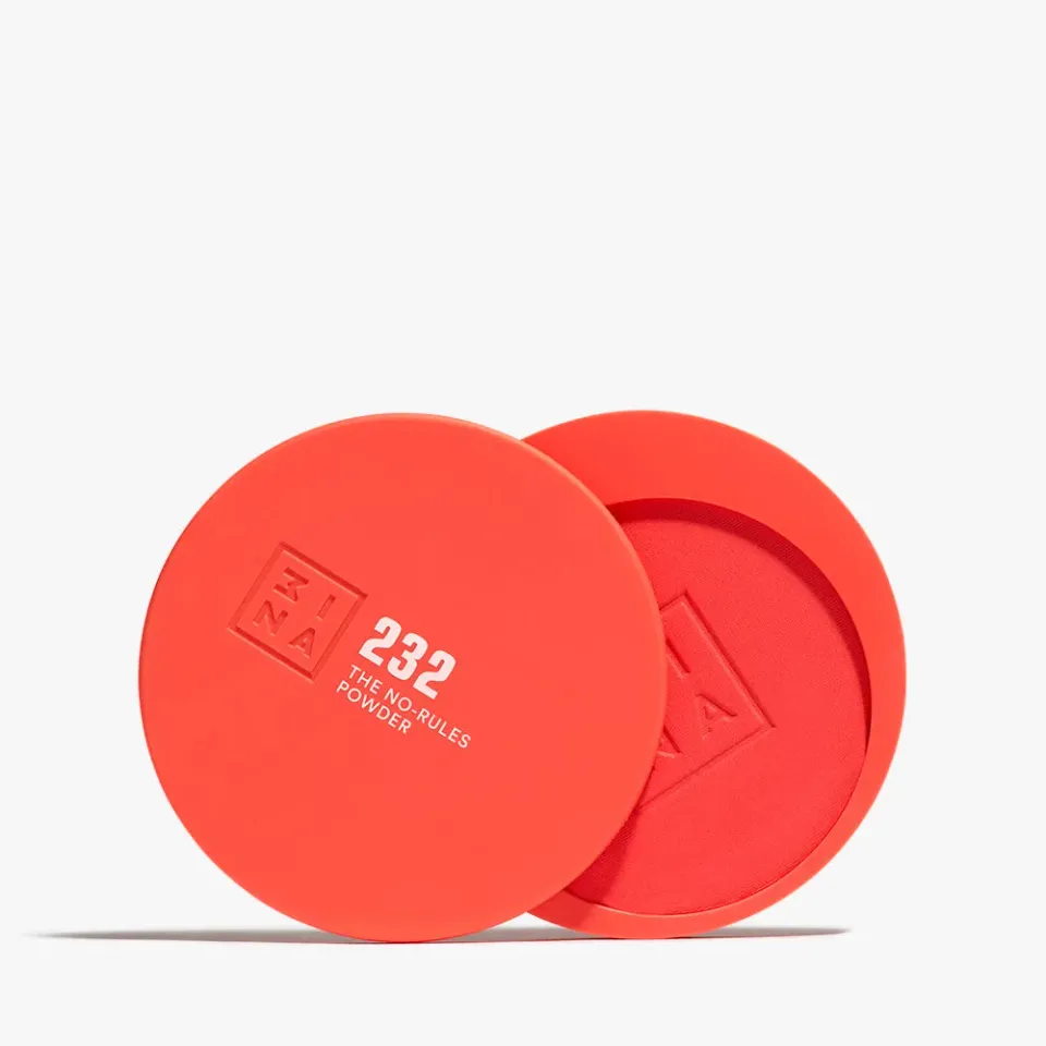 3INA The No-Rules Powder 232 Blush 3-en-1 sans talc