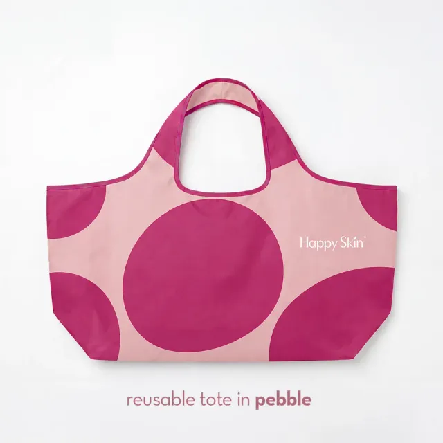 Happy Skin Tote Bag cabas réutilisable Pebbles léger