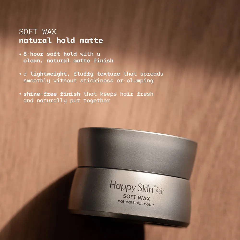 Happy Skin x David cire cheveux Natural Hold Gloss brillance légère