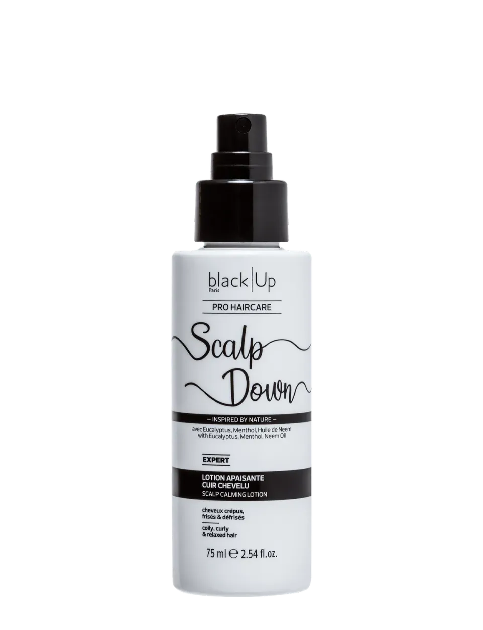Black Up Scalp Down lotion apaisante cuir chevelu menthol