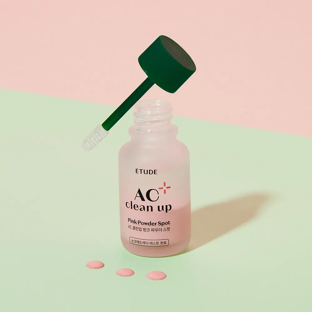 ETUDE AC Clean Up Pink Powder soin local boutons calamine 15 ml