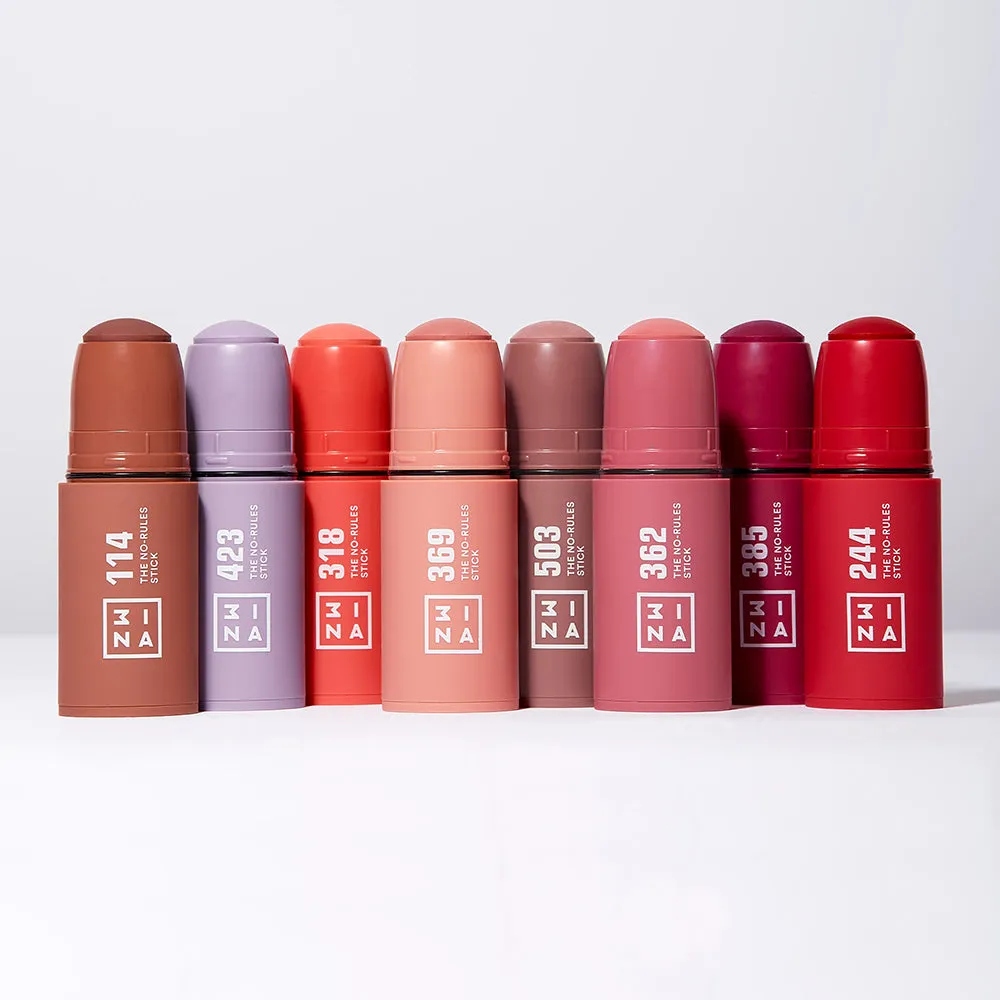 3INA The No-Rules Stick 362 stick blush 3-en-1 lumineux