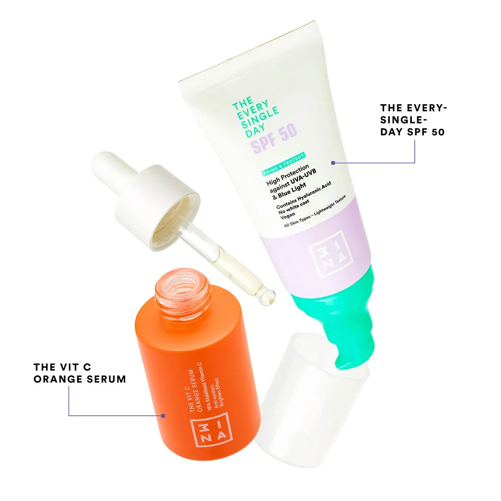 3INA Partners in Crime Kit kit soin vitamine C SPF50 éclat