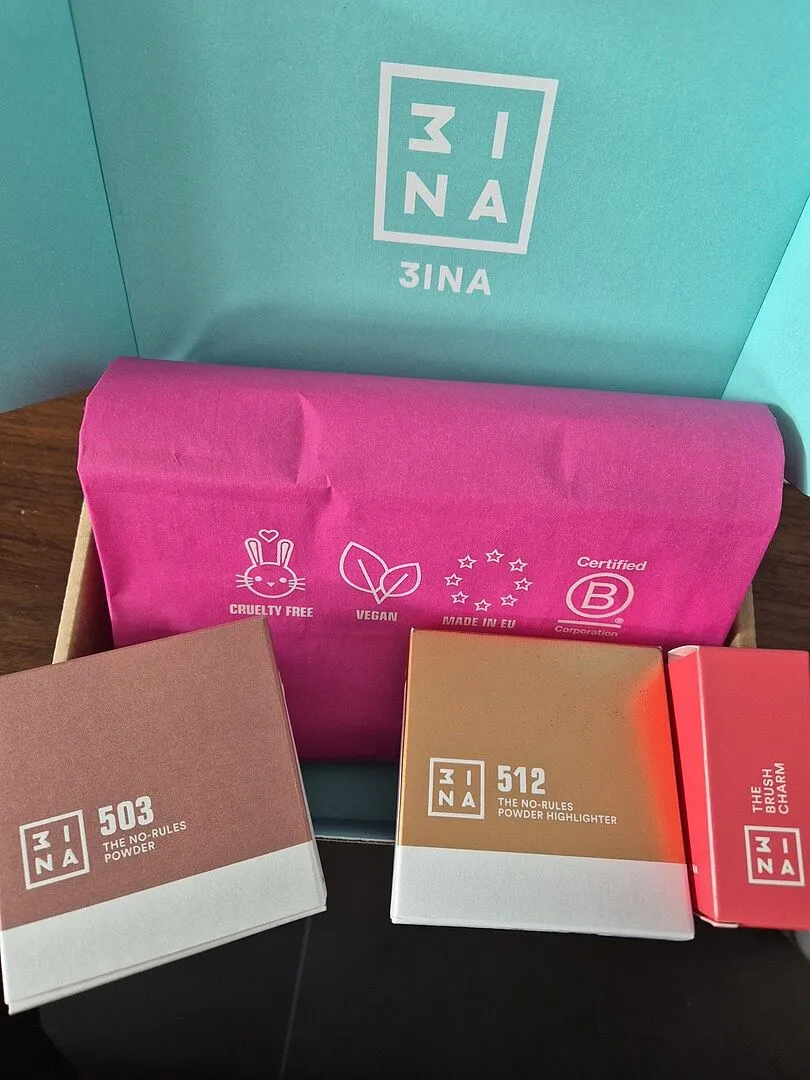 3INA The No-Rules Powder 210 Blush 3-en-1 sans talc
