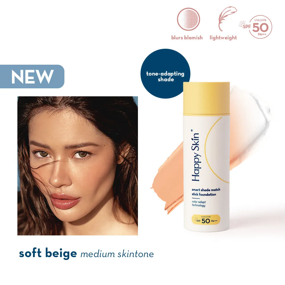 Happy Skin Smart Shade Match Stick fond de teint Light Beige SPF50