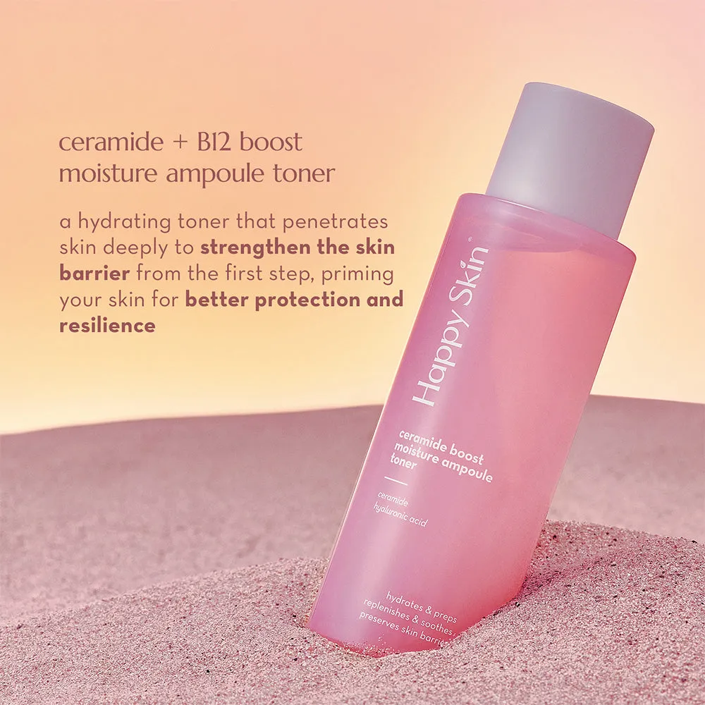 Happy Skin Ceramide Boost lotion tonique ampoule hydratante