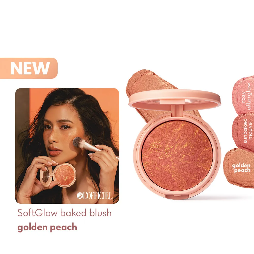 Happy Skin SoftGlow Baked Blush Sunbaked Mauve fini satiné